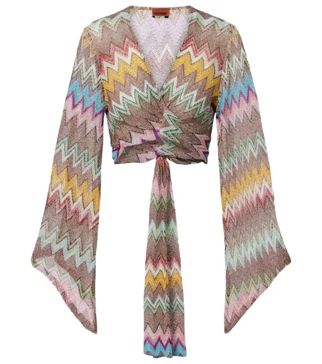 Missoni Zigzag lamé crop top