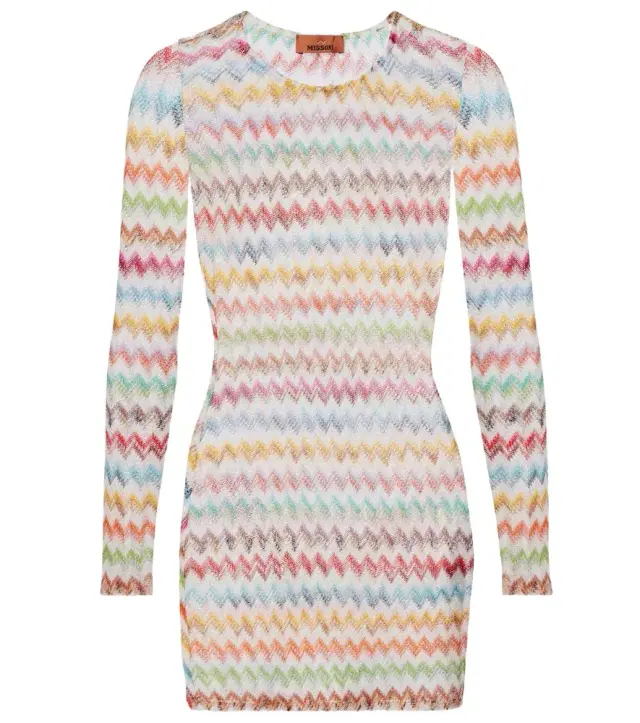 Missoni Zigzag lamé minidress