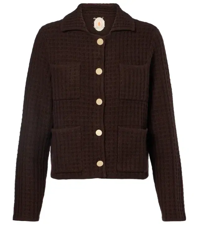 Jardin des Orangers Waffle-knit wool and cashmere cardigan