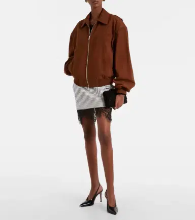 Jacques Wei Lace-trimmed sequined cotton miniskirt | Thumbnail 2