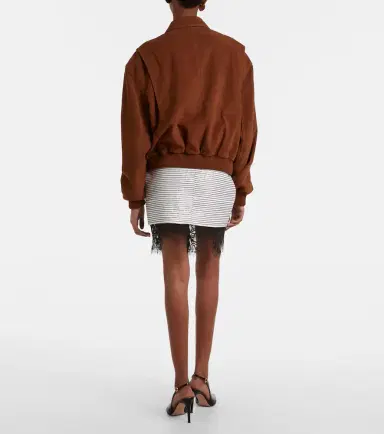 Jacques Wei Lace-trimmed sequined cotton miniskirt | Thumbnail 3