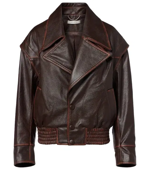 Leather biker jacket