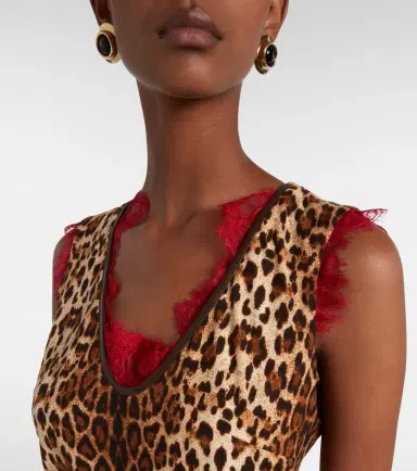 Jacques Wei Lace-trimmed leopard-print top | Thumbnail 3