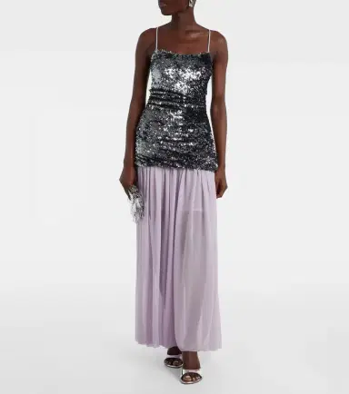 Jacques Wei Sequined paneled maxi dress | Thumbnail 2