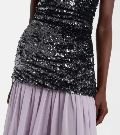 Jacques Wei Sequined paneled maxi dress | Thumbnail 3