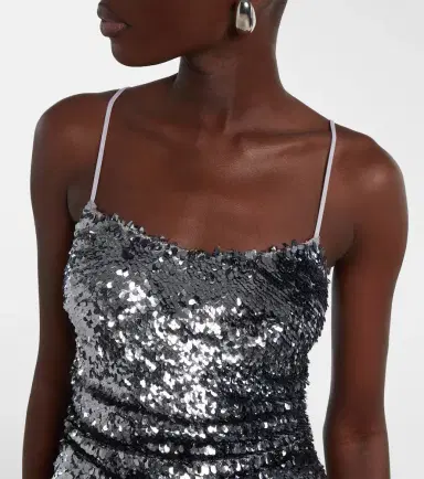 Jacques Wei Sequined paneled maxi dress | Thumbnail 5