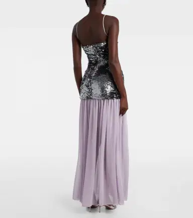 Jacques Wei Sequined paneled maxi dress | Thumbnail 6