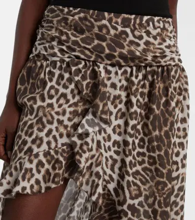 Jacques Wei Lace-trimmed leopard-print asymmetric midi dress | Thumbnail 2 Jacques Wei Lace-trimmed leopard-print asymmetric midi dress | Thumbnail 2