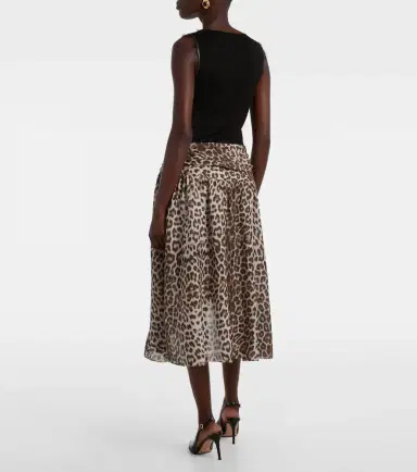 Jacques Wei Lace-trimmed leopard-print asymmetric midi dress | Thumbnail 3 Jacques Wei Lace-trimmed leopard-print asymmetric midi dress | Thumbnail 3