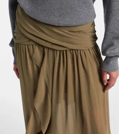 Jacques Wei Asymmetric draped maxi skirt | Thumbnail 2