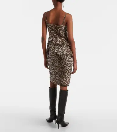 Jacques Wei Leopard-print silk lace miniskirt | Thumbnail 4
