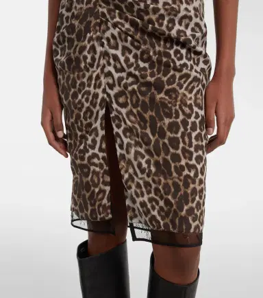 Jacques Wei Leopard-print silk lace miniskirt | Thumbnail 5