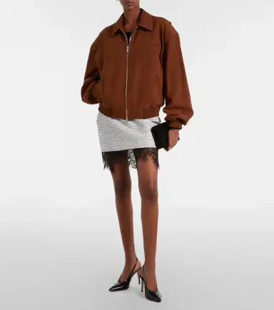 Jacques Wei Suede bomber jacket | Thumbnail 4 Jacques Wei Suede bomber jacket | Thumbnail 4