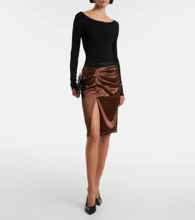Jacques Wei Lace-trimmed satin miniskirt | Thumbnail 3