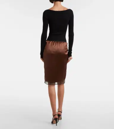 Jacques Wei Lace-trimmed satin miniskirt | Thumbnail 4