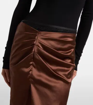 Jacques Wei Lace-trimmed satin miniskirt | Thumbnail 5
