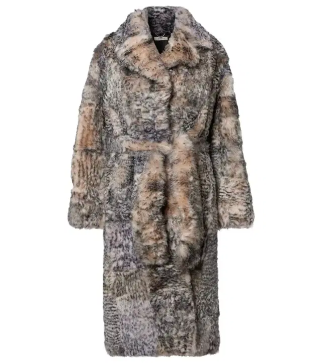 Shearling wrap coat
