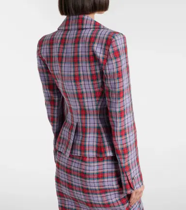 Vivienne Westwood Tartan linen blazer | Thumbnail 3