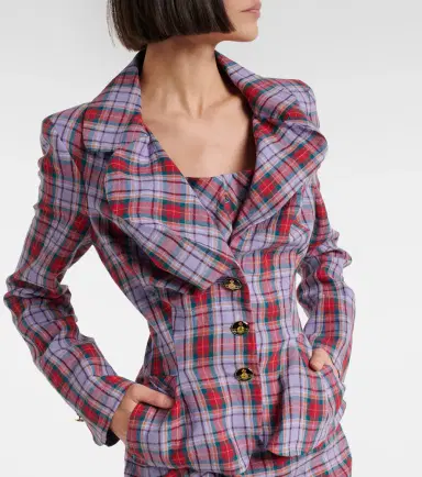 Vivienne Westwood Tartan linen blazer | Thumbnail 4
