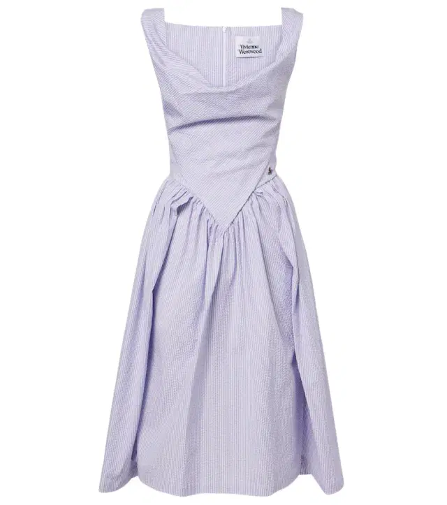 Vivienne Westwood Sunday cotton seersucker midi dress