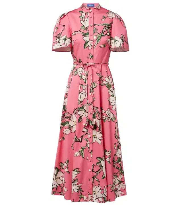 Bianca floral cotton shirt dress