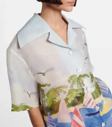 Leo Lin Casey printed silk shirt | Thumbnail 2