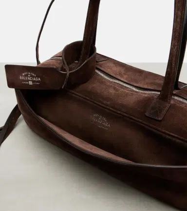 Balenciaga Carrie Small suede shoulder bag | Thumbnail 2 Balenciaga Carrie Small suede shoulder bag | Thumbnail 2