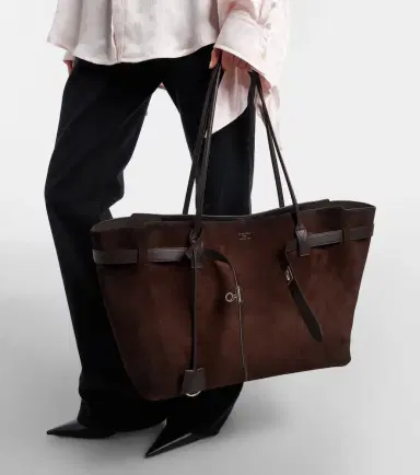 Balenciaga Bel Air Large suede tote bag | Thumbnail 5