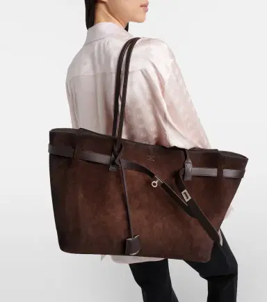 Balenciaga Bel Air Large suede tote bag | Thumbnail 7