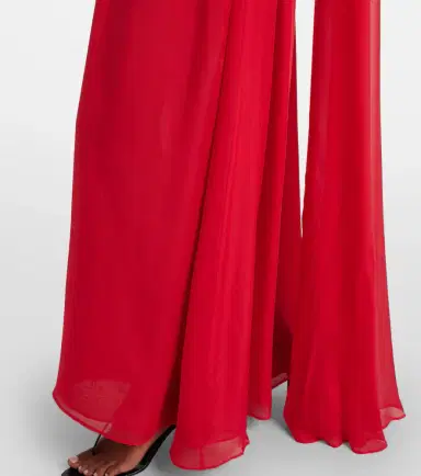 Leo Lin Jenni draped floral-appliqué silk gown | Thumbnail 5