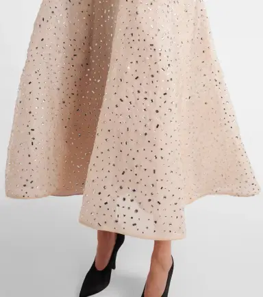 Monique Lhuillier Belted embellished cocktail dress | Thumbnail 6