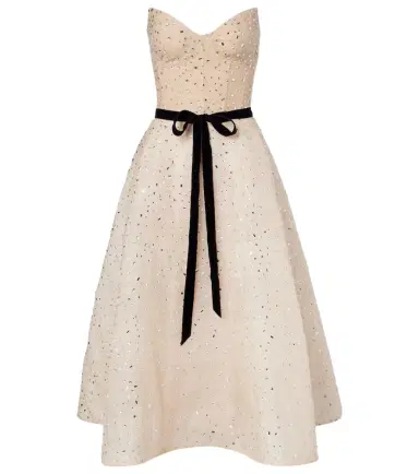 Monique Lhuillier Belted embellished cocktail dress | Thumbnail 1
