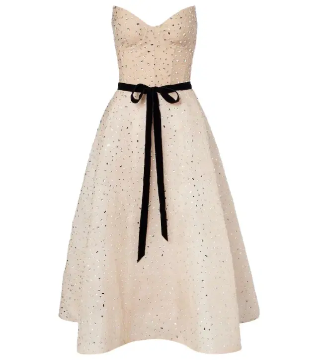 Monique Lhuillier Belted embellished cocktail dress