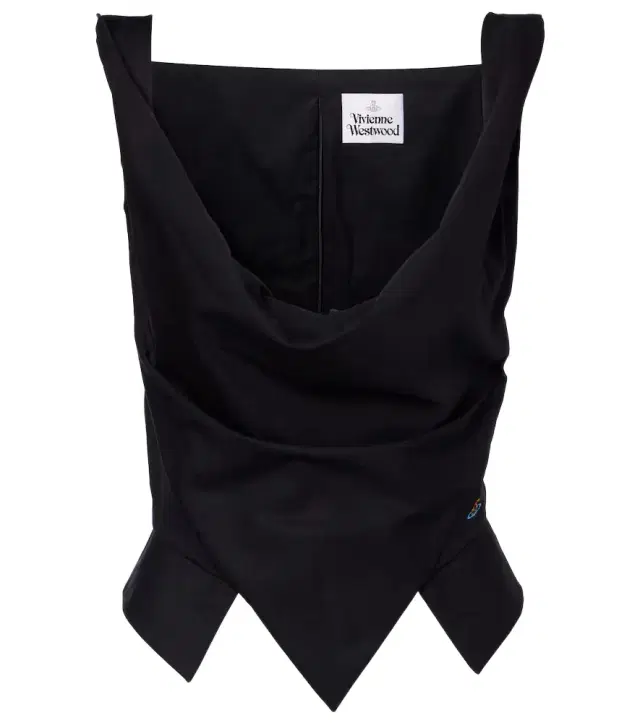 Ginnie draped cotton bustier