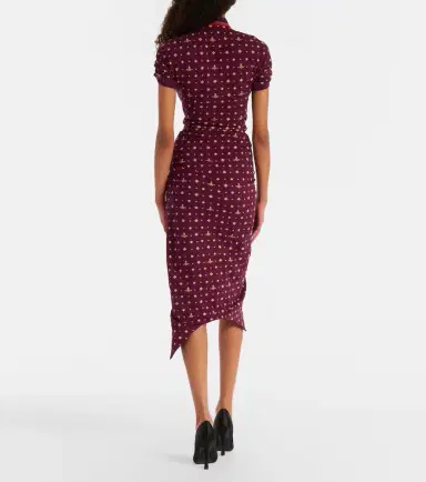 Vivienne Westwood Pulling printed ruched cotton midi dress | Thumbnail 2