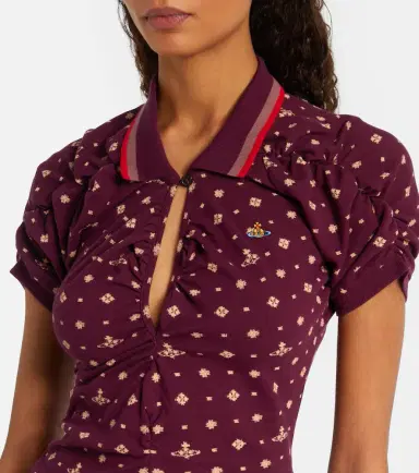 Vivienne Westwood Pulling printed ruched cotton midi dress | Thumbnail 5