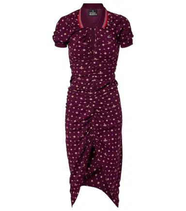 Vivienne Westwood Pulling printed ruched cotton midi dress | Thumbnail 1
