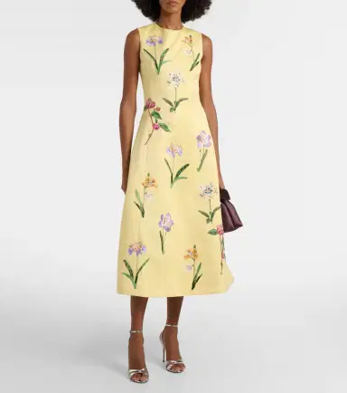 Leo Lin Cleo beaded floral midi dress | Thumbnail 5 Leo Lin Cleo beaded floral midi dress | Thumbnail 5