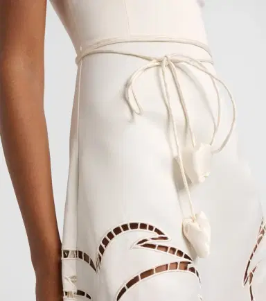 Leo Lin Palm laser-cut embroidered midi dress | Thumbnail 5 Leo Lin Palm laser-cut embroidered midi dress | Thumbnail 5