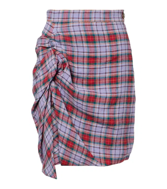 Vivienne Westwood Panther gathered linen miniskirt