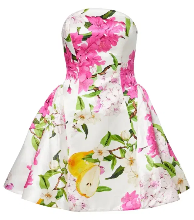 Reese floral linen and silk minidress