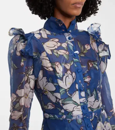Leo Lin Katrina floral linen-blend midi dress | Thumbnail 2