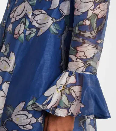 Leo Lin Katrina floral linen-blend midi dress | Thumbnail 4