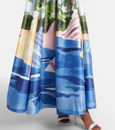 Leo Lin Printed pleated maxi skirt | Thumbnail 3