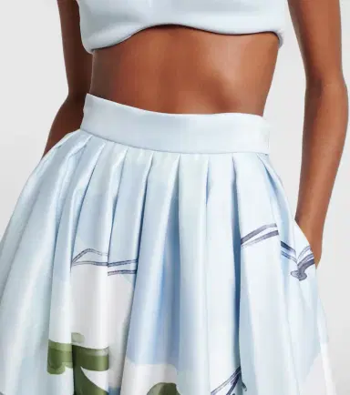 Leo Lin Printed pleated maxi skirt | Thumbnail 5