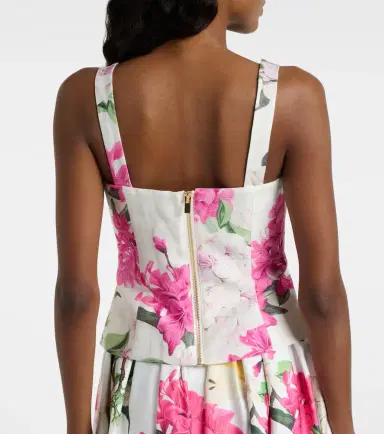 Leo Lin Isadora printed linem-blend top | Thumbnail 2 Leo Lin Isadora printed linem-blend top | Thumbnail 2