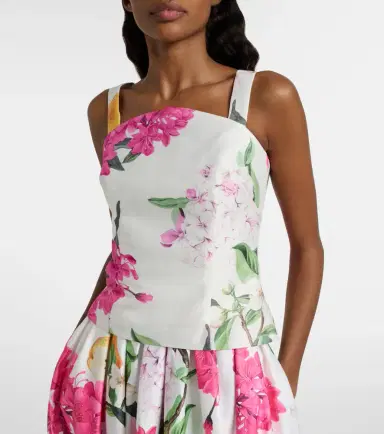 Leo Lin Isadora printed linem-blend top | Thumbnail 4 Leo Lin Isadora printed linem-blend top | Thumbnail 4