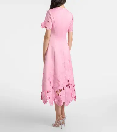 Leo Lin Floral-appliqué embroidered cocktail dress | Thumbnail 2