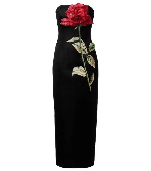 Rayna floral-appliqué midi dress