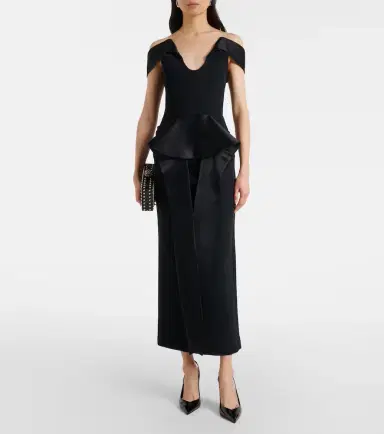 Maticevski Barrier off-shoulder satin midi dress | Thumbnail 4